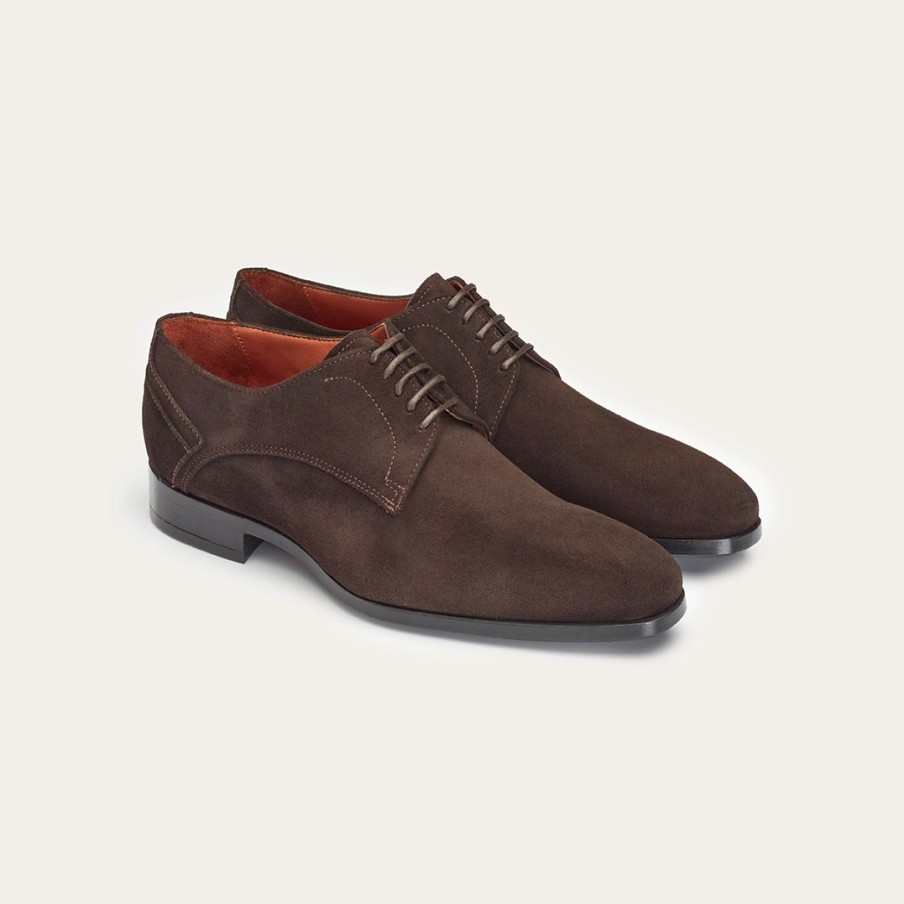 Homme Greve | Chaussures De Ville Greve Ribolla Dark Brown Velvet