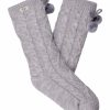 Accessoires UGG | Chaussettes Ugg Pom Pom Fleece Lined Crew Sock Cloudy Grey