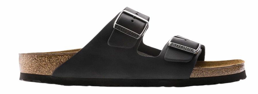 Homme Birkenstock | Sandales Birkenstock Unisexe Arizona Leather Black Oiled