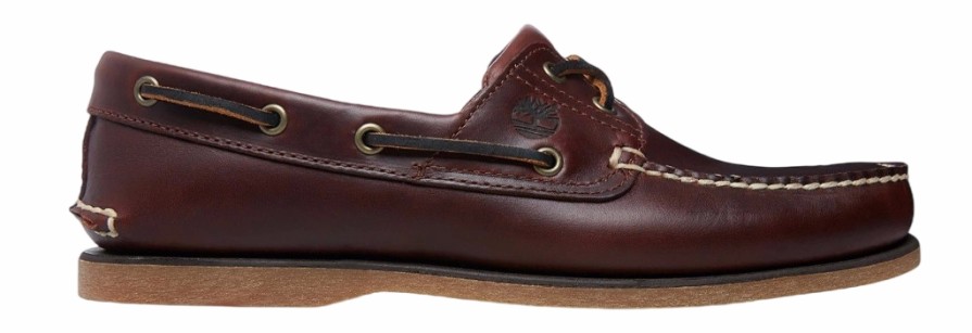 Homme Timberland | Chaussure Bateau Timberland Mens Classic Boat 2 Eye Rootbeer Brown