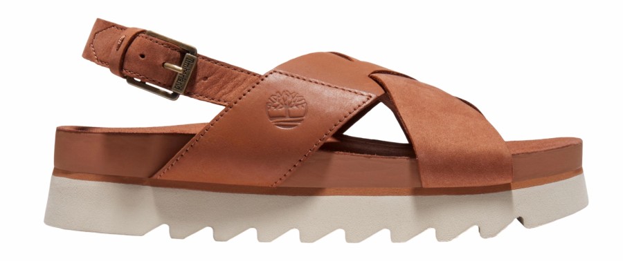 Femme Timberland | Sandales Timberland Women Santa Monica Sunrise Crossband Thrush