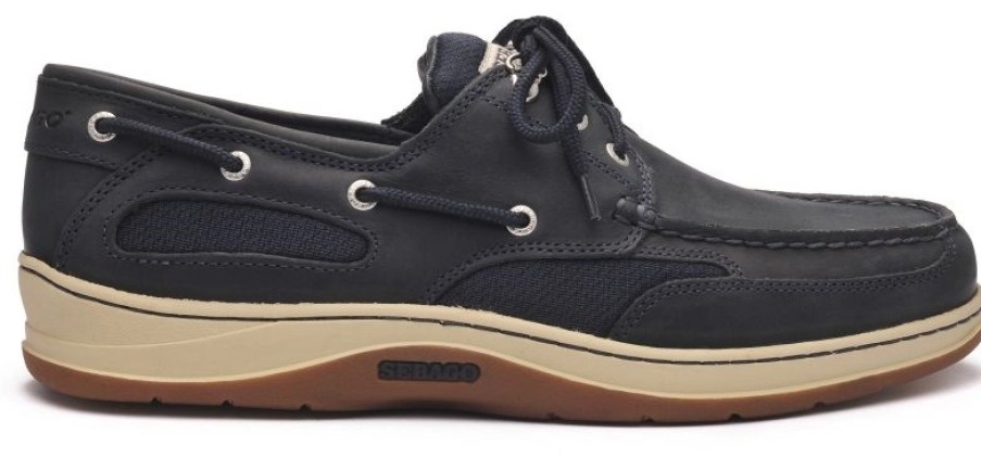 Homme Sebago | Chaussures Bateau Sebago Men Clovehitch Ii Fgl Waxed Blue Navy