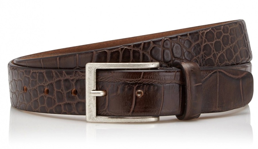 Accessoires Castelijn & Beerens | Ceinture Castelijn & Beerens Croco Mocca