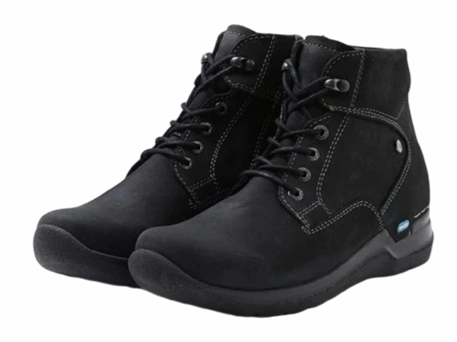 Femme Wolky | Chaussures A Lacets Wolky Femme Whynot Black