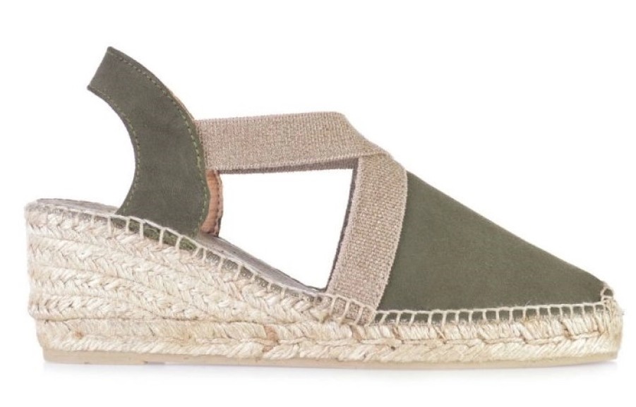 Femme Toni Pons | Espadrilles Toni Pons Tona Khaki Vert