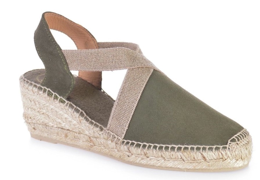 Femme Toni Pons | Espadrilles Toni Pons Tona Khaki Vert