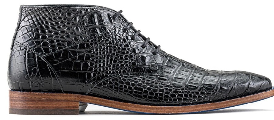 Homme Rehab | Chaussures Rehab Men Barry Croco Black