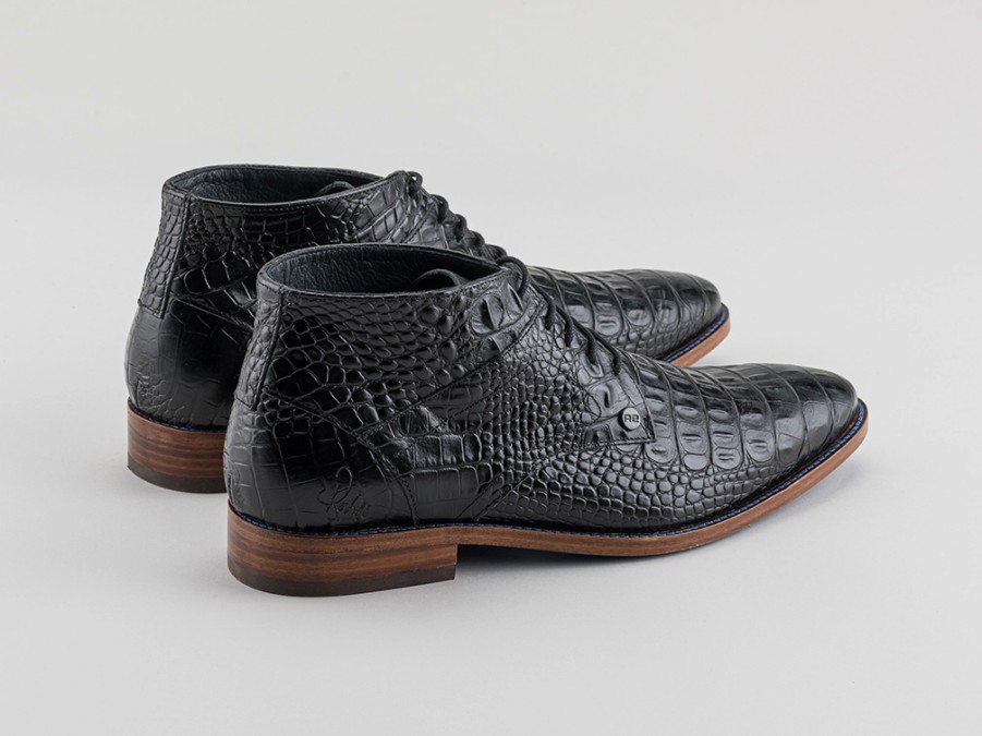 Homme Rehab | Chaussures Rehab Men Barry Croco Black