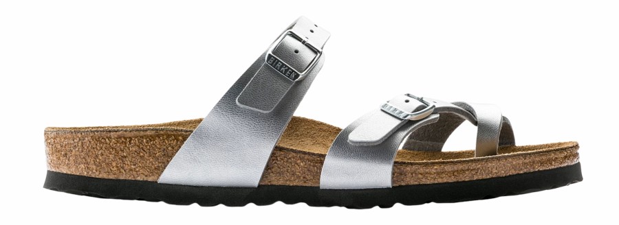 Enfant Birkenstock | Sandales Birkenstock Femme Mayari Bf Enfant Silver