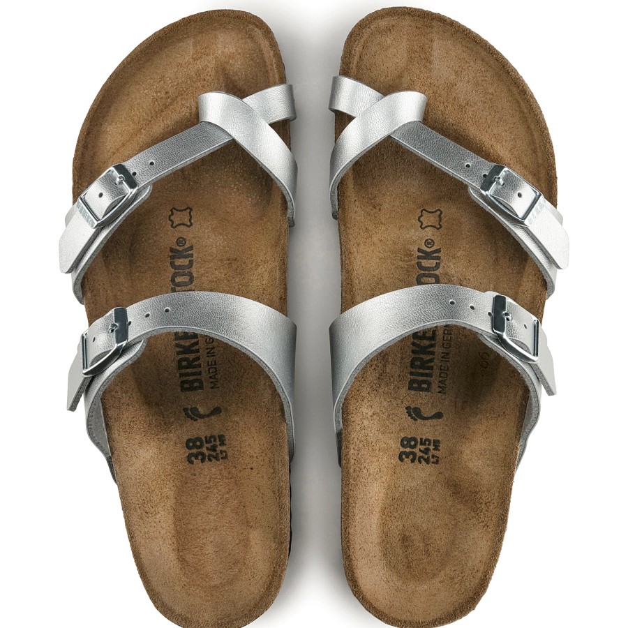 Enfant Birkenstock | Sandales Birkenstock Femme Mayari Bf Enfant Silver