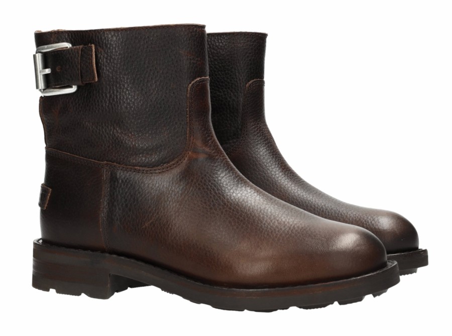 Femme Shabbies Amsterdam | Bottines Shabbies Amsterdam Femme Alyd Boot Dark Brown