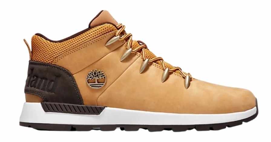 Homme Timberland | Bottines A Lacets Timberland Men Sprint Trekker Mid Wheat Nubuck W Brown