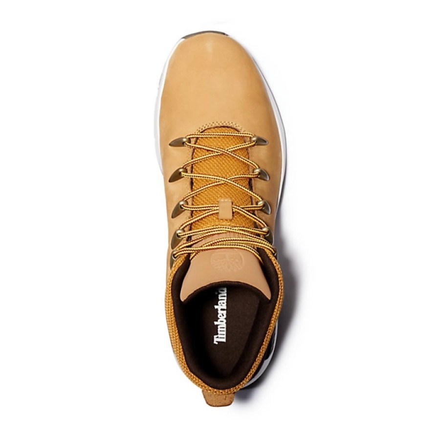 Homme Timberland | Bottines A Lacets Timberland Men Sprint Trekker Mid Wheat Nubuck W Brown