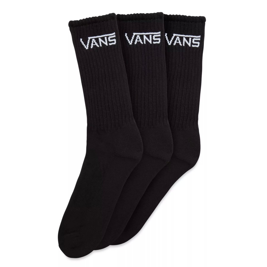 Accessoires Vans | Chaussettes Vans Boys Classic Crew Black (Lot De 3)