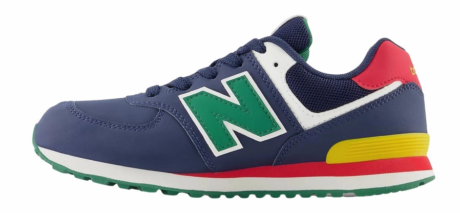 Enfant New Balance | Baskets New Balance Enfant Gc574 Nb Navy Classic Pin