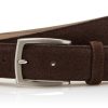 Accessoires Castelijn & Beerens | Ceinture Castelijn & Beerens Heren Suede Mocca