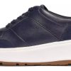 Femme FitFlop | Baskets Fitflop Women F-Mode Leather Suede Flatform Sneakers Midnight Navy