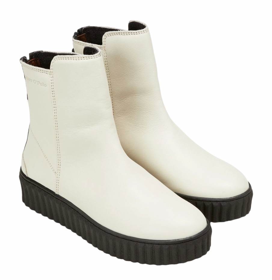 Femme Marc O'Polo | Bottes Marc O'Polo Femme Bianca 21 A Off White