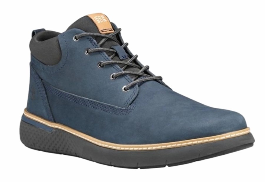 Homme Timberland | Baskets Timberland Men Cross Mark Pt Chukka Navy Nubuck