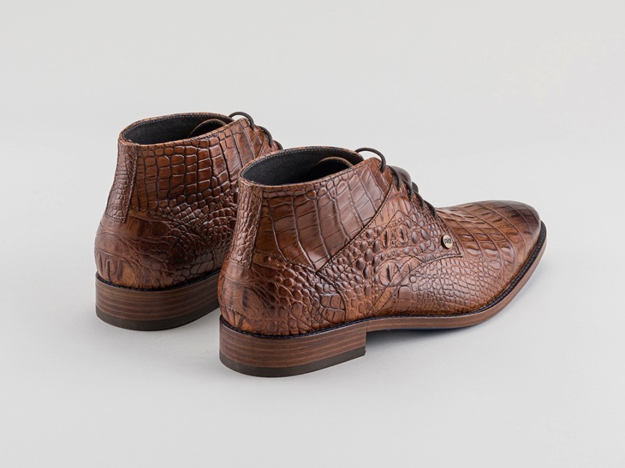 Homme Rehab | Chaussures Rehab Men Barry Croco Brown