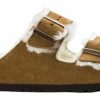 Homme Birkenstock | Sandales Birkenstock Unisexe Arizona Shearling Mink Narrow