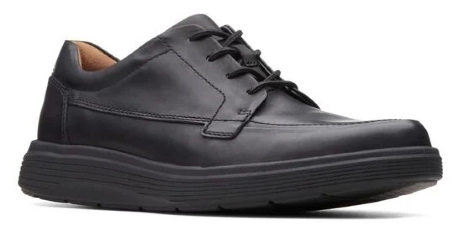 Homme Clarks | Chaussures A Lacets Clarks Men Un Abode Ease Black Leather