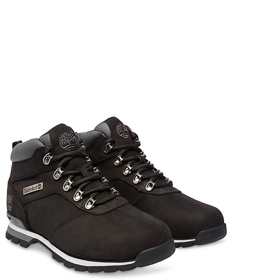 Homme Timberland | Bottes Timberland Men Splitrock 2 Hiker Black Nubuck Noir