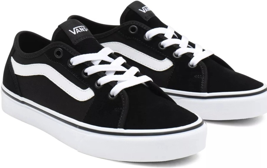 Femme Vans | Baskets Vans Femme Filmore Decon Suede Canvas Black White