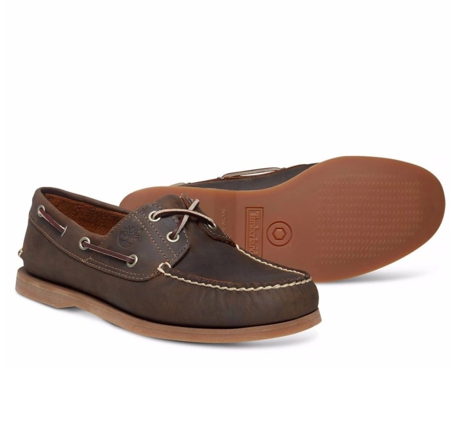 Homme Timberland | Timberland Mens Classic Boat 2 Eye Brown