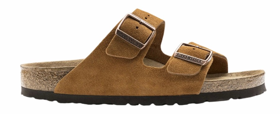 Femme Birkenstock | Sandales Birkenstock Unisex Arizona Verloursleer Suede Mink Regular