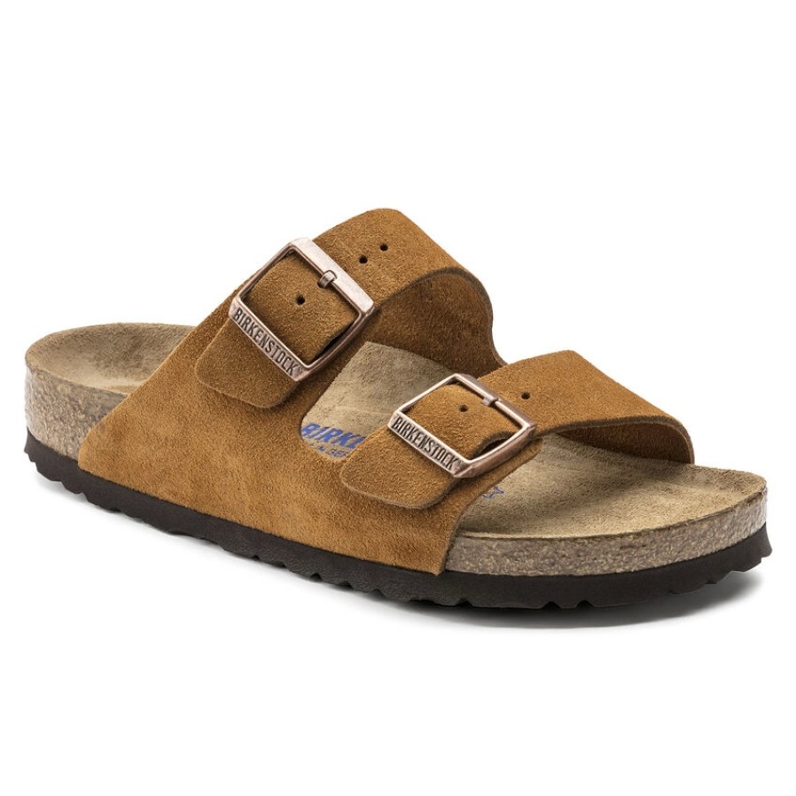 Femme Birkenstock | Sandales Birkenstock Unisex Arizona Verloursleer Suede Mink Regular