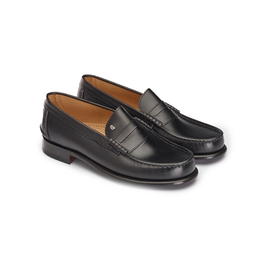 Homme Greve | Mocassins Greve Kansas K Black Calfs