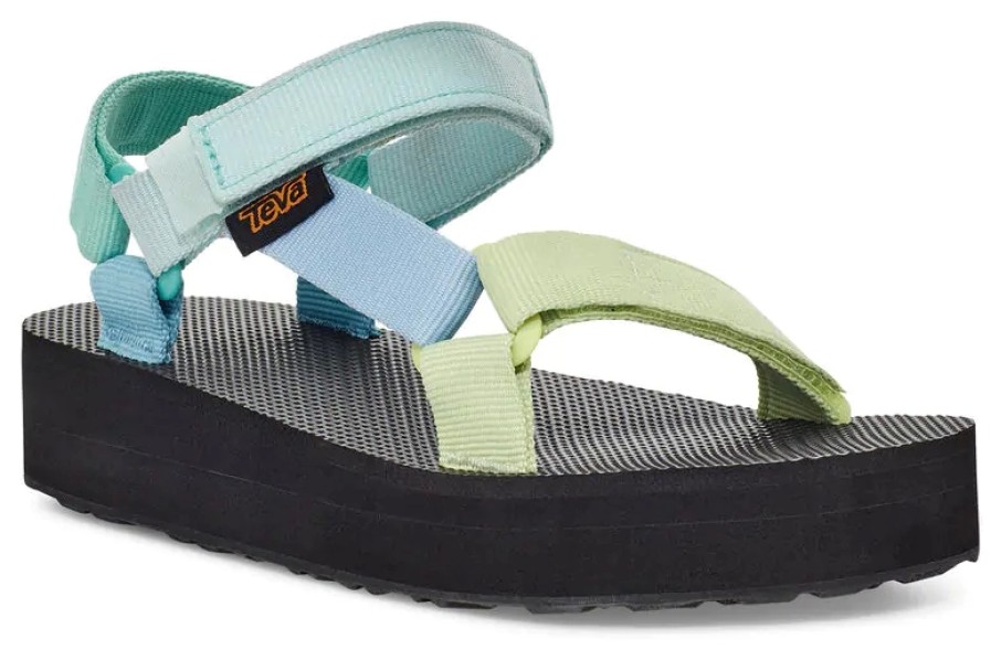 Enfant Teva | Sandales Teva Enfant Midform Universal Vert Clair Multi