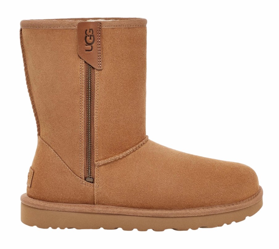 Femme UGG | Bottes Ugg Femme Classic Short Bailey Zip Chestnut