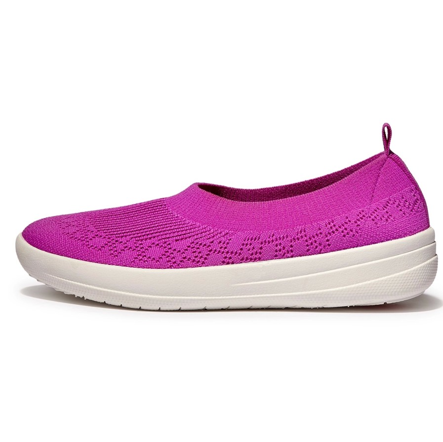 Femme FitFlop | Ballerines Fitflop Women Uberknit Slip-On Ballerina Miami Violet