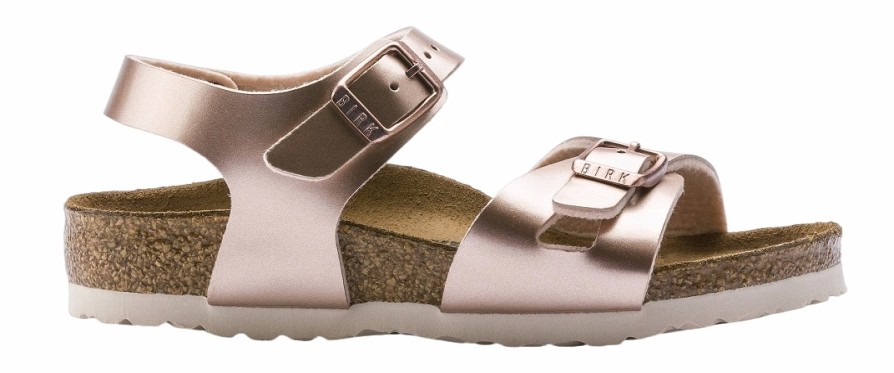 Enfant Birkenstock | Sandales Birkenstock Enfant Rio Bf Electric Metallic Copper Narrow