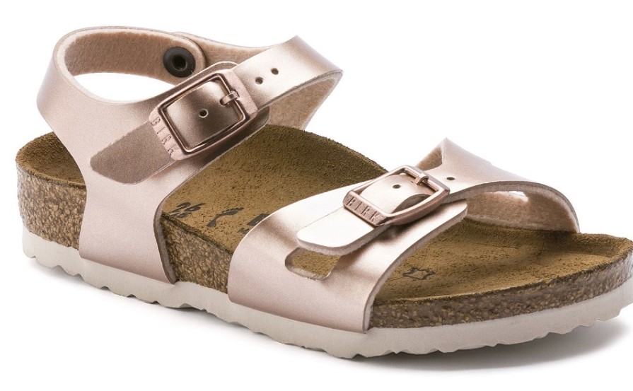 Enfant Birkenstock | Sandales Birkenstock Enfant Rio Bf Electric Metallic Copper Narrow