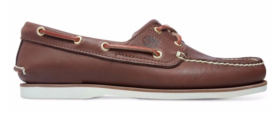 Homme Timberland | Timberland Men Classic Boat 2 Eye Dark Brown Smooth