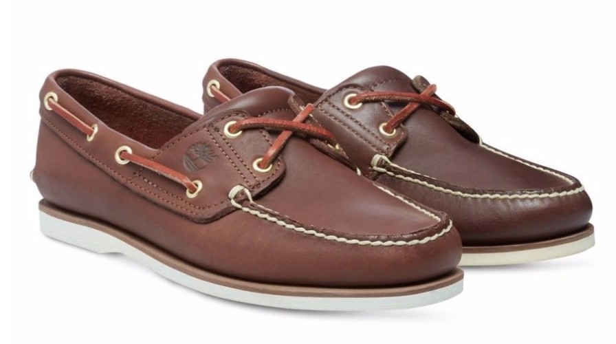 Homme Timberland | Timberland Men Classic Boat 2 Eye Dark Brown Smooth