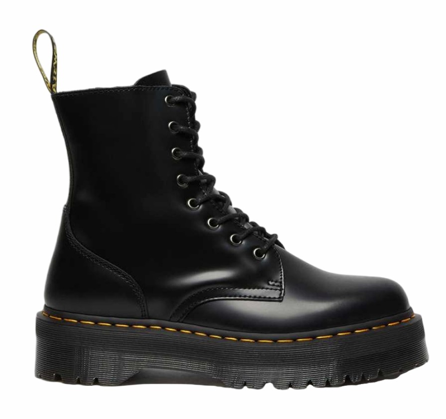 Femme Dr Martens | Bottes Dr. Martens Women Jadon Black Polished Smooth