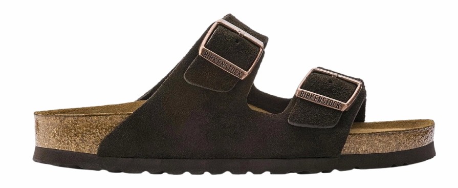 Homme Birkenstock | Sandales Birkenstock Unisexe Arizona Sfb Mocca Suede Regular