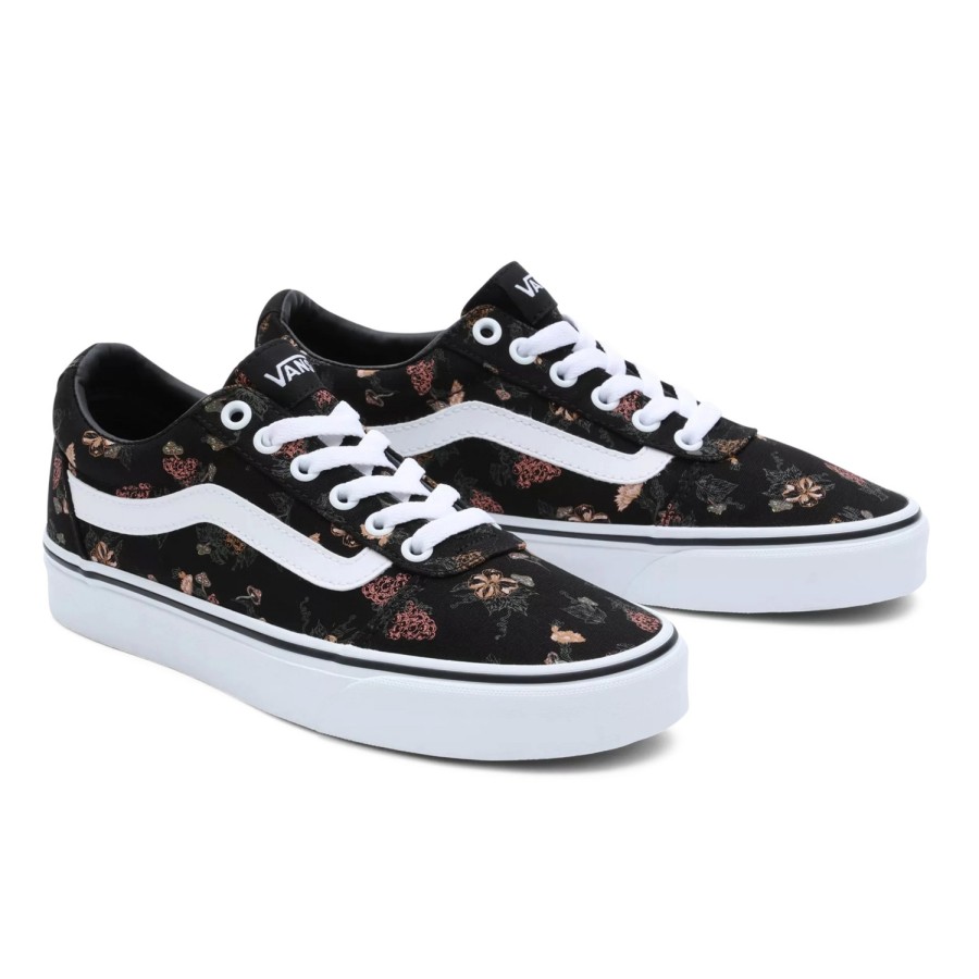 Femme Vans | Baskets Vans Ward Garden Floral Femme Black White