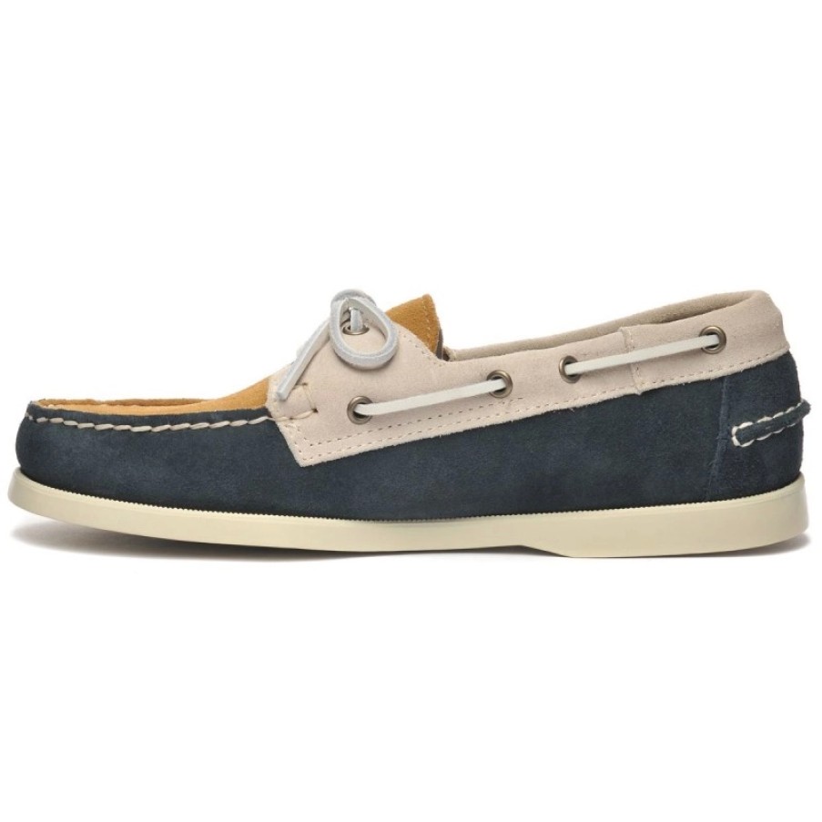 Homme Sebago | Chaussures Bateau Homme Sebago Portland Jib Blue Navy Papyrus