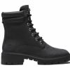 Femme Timberland | Bottes Timberland Women Cortina Valley 6-Inch Waterproof Black Nubuck Jet Black