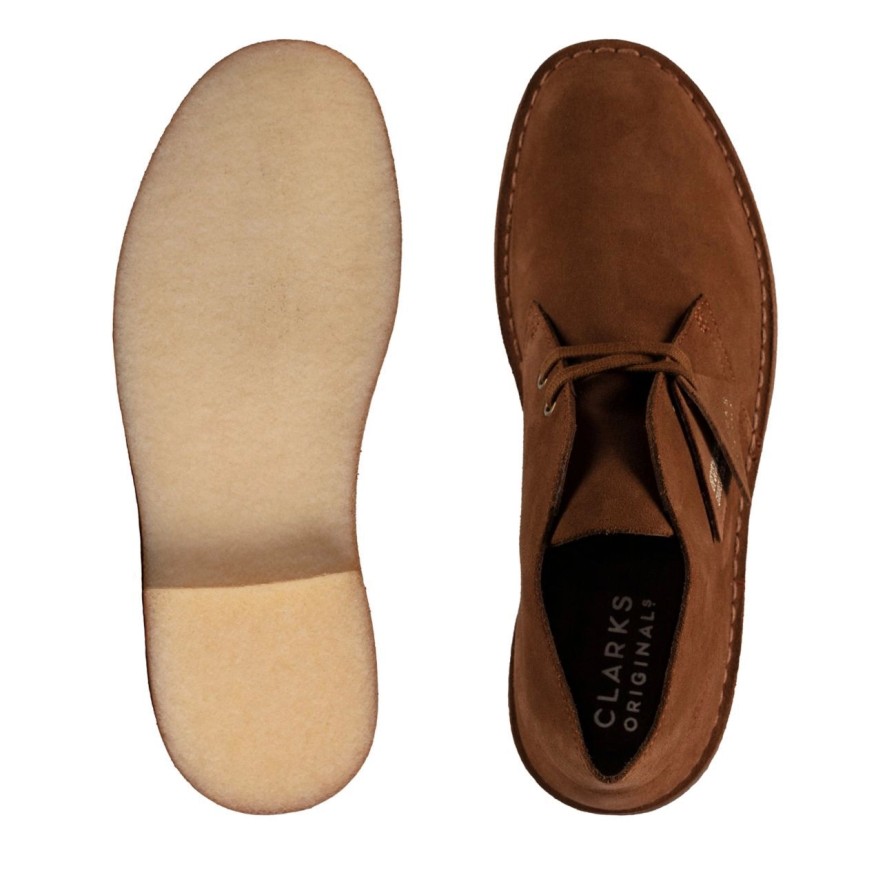 Homme Clarks Originals | Chaussures Clarks Originals Homme Desert Boot Cola Suede 2021