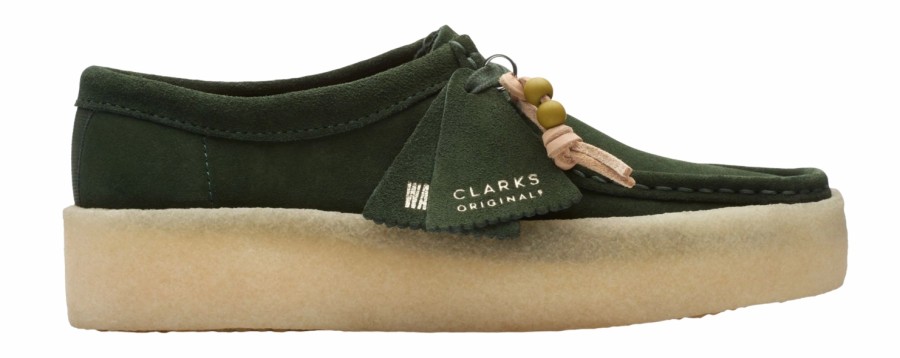 Femme Clarks Originals | Chaussures Clarks Originals Femme Wallabee Cup Dark Green