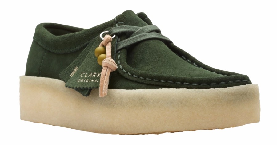 Femme Clarks Originals | Chaussures Clarks Originals Femme Wallabee Cup Dark Green