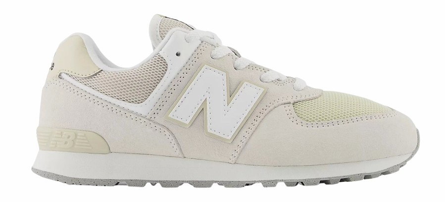 Enfant New Balance | Baskets New Balance Enfant Gc574 V1 Moonbeam Bone