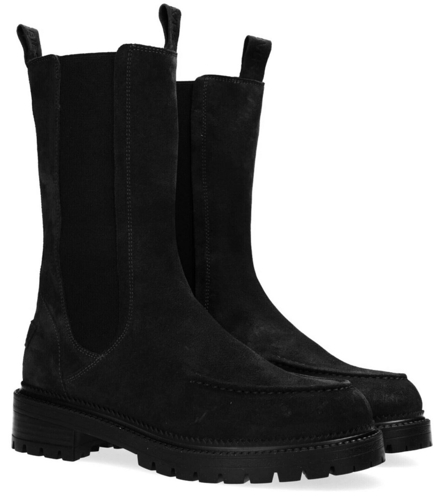 Femme Shabbies Amsterdam | Bottines Shabbies Amsterdam Femme Shs1495 Chelsea Ankle Boot Suede Black