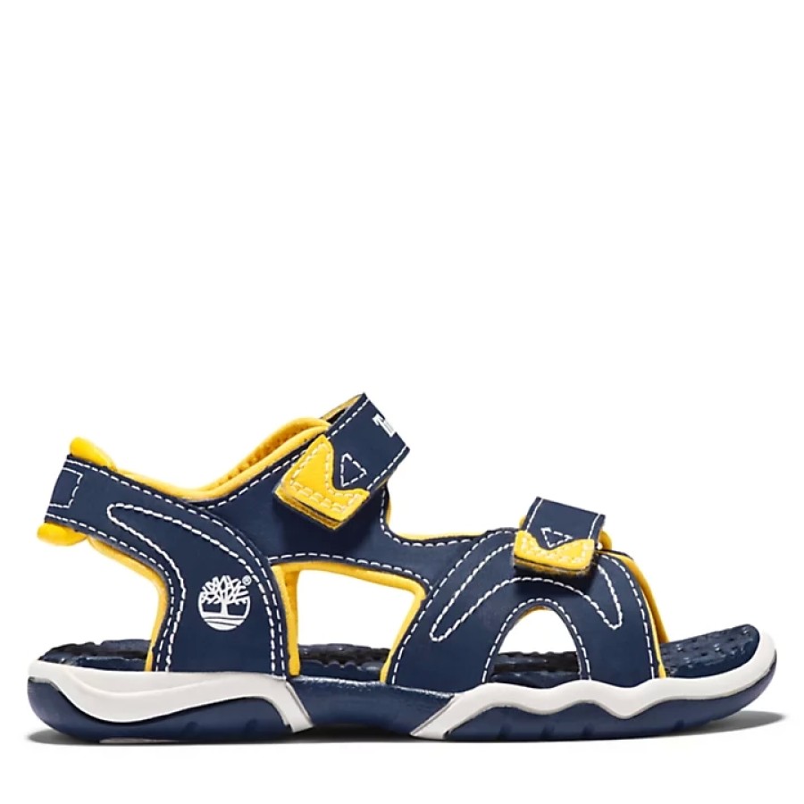 Enfant Timberland | Timberland Junior Adventure Seeker 2 Strap Bleu Marine Jaune